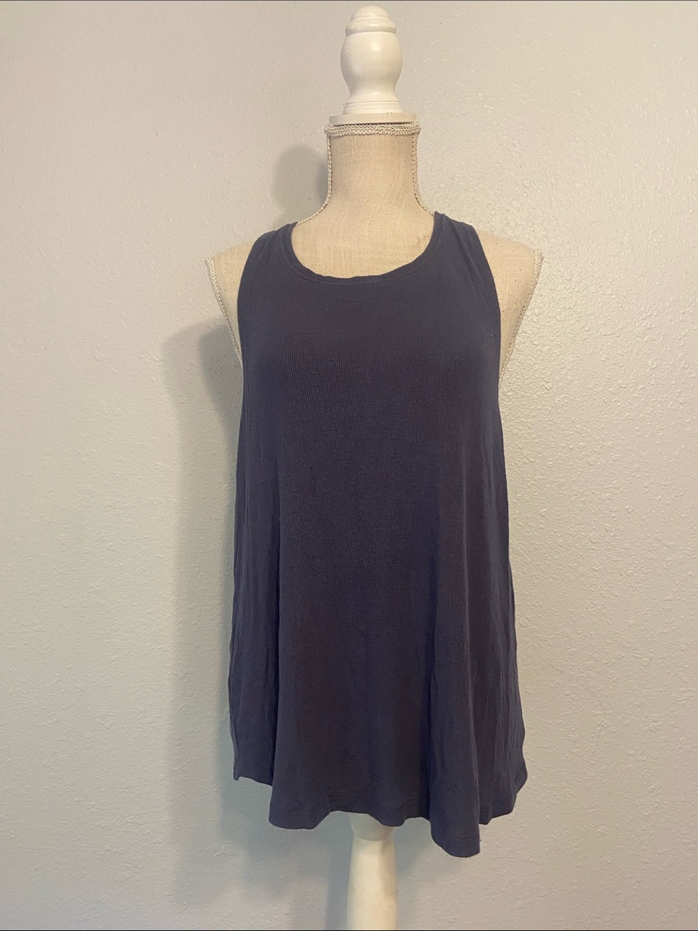 Athleta Blue Well Rested Rib Sleep Tank Size Small